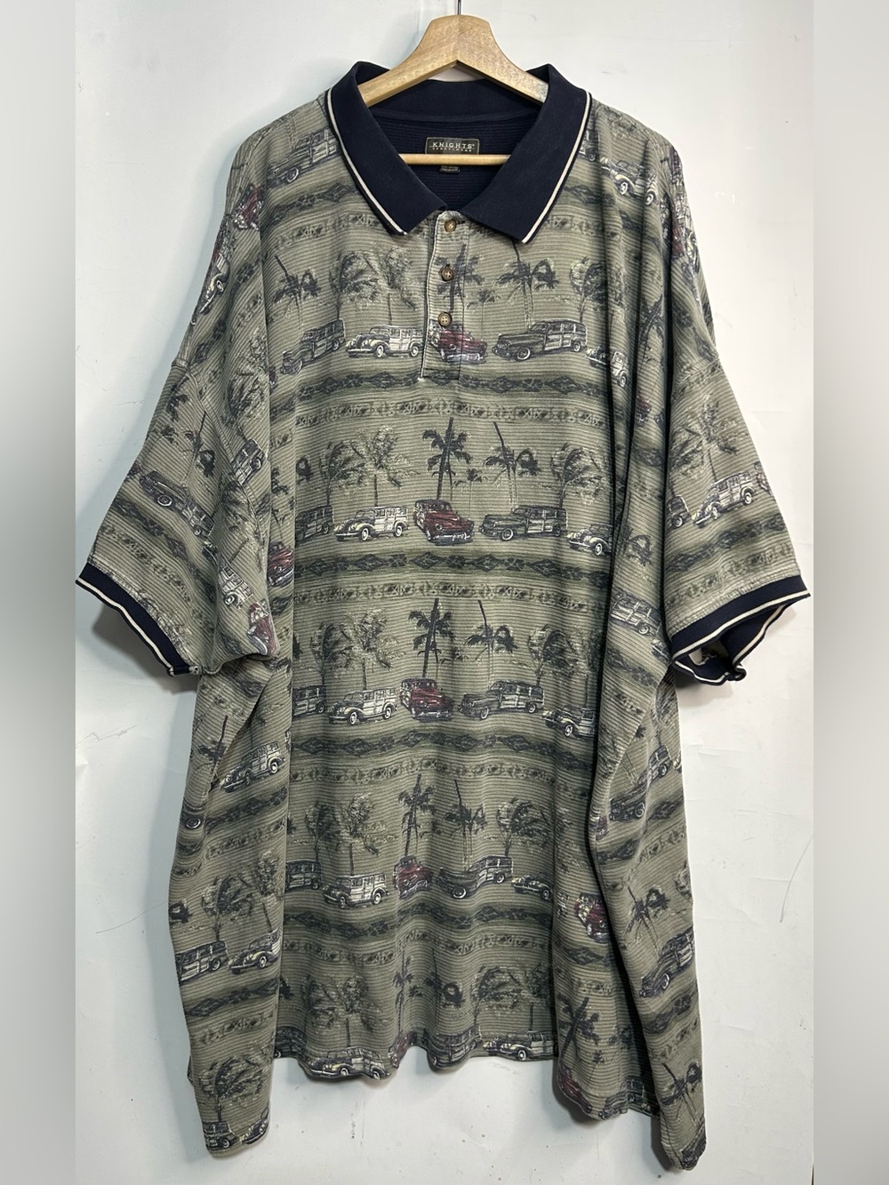 5‎ for $25🔥Knights Sportswear Vintage Antique Truck Print Polo Shirt 6X